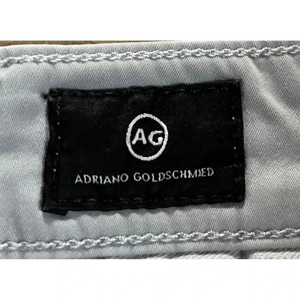AG Adriano Goldschmied The Wanderer Slim Fit‎ Chino Shorts Light Grey Mens 38-40
